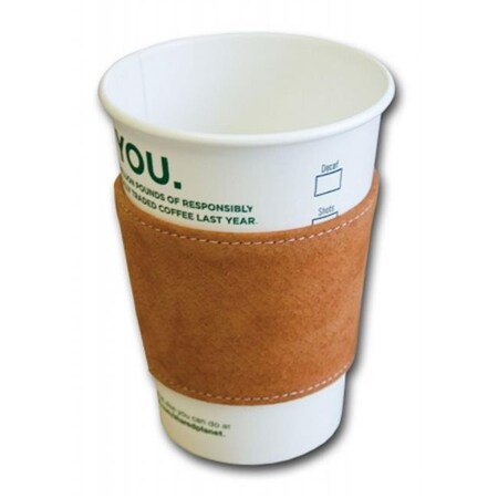 Eva-Dry/Momentum Sales & Mktg Dacasso a9202 Jasper Brown Suede Leather Coffee Sleeve a9202